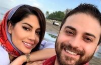 دوچرخه سواری پردلهره بابک جهانبخش و همسرش روی طناب
